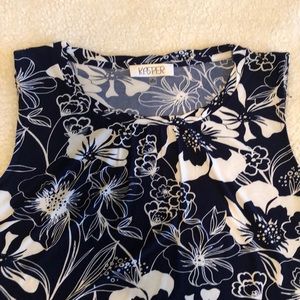 Kasper Navy Blue sleeveless blouse